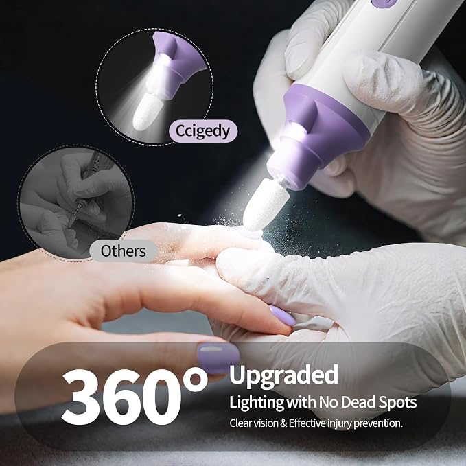 Professional Manicure Pedicure Kit, Cordless Electric Nail File - Image 4