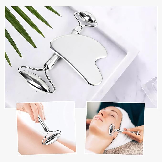 ONLYSKY BEAUTY Face Roller Gua-Sha Set Facial Roller kit - Image 3