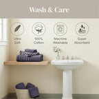 Modern Threads Classic Diamond 6-Piece 100% Cotton Towel Set – Yarn Dyed - Image 7