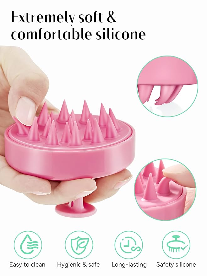 HEETA Scalp Massager Hair Growth, Soft Silicone Scalp Scrubber Shampoo Brush - Image 3