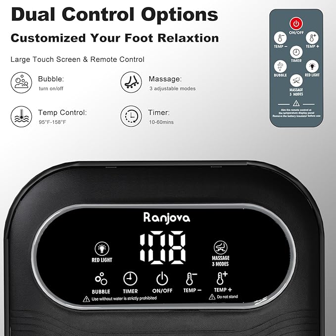 Ranjova Collapsible Foot Spa Electric Rotary Massage, Foot Bath - Image 4