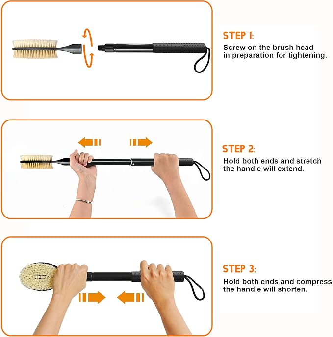 Gobiteli Back Scrubber with Soft and Stiff Bristles - Image 4