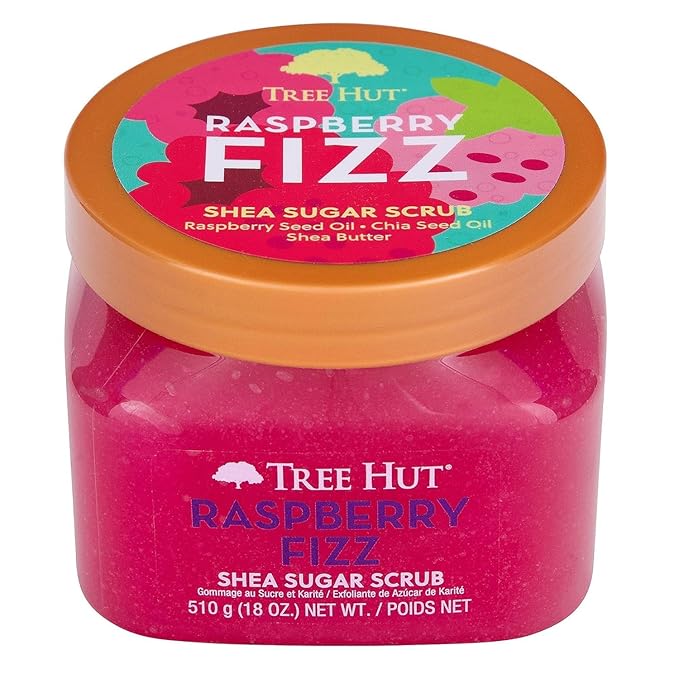 Tree Hut Raspberry Fizz Shea Sugar Scrub, Exfoliating, Hydrating & Moisturizing - Image 2