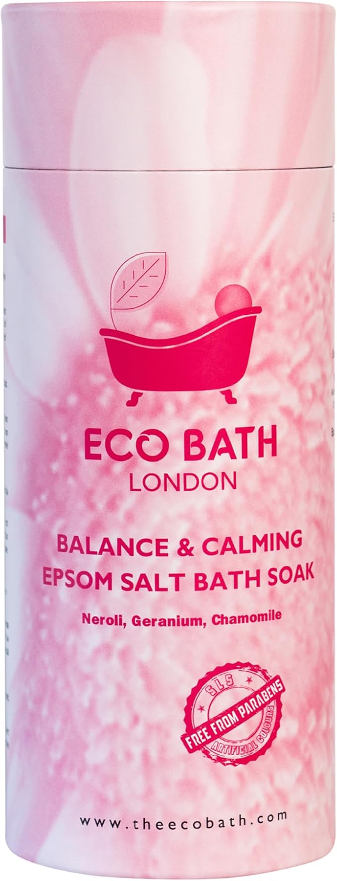 Eco Bath London Balance and Calming Epsom Salt Bath Soak – Tube 2.2 LB | Made by EcoBathLondon