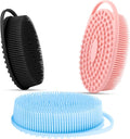 3 Pack Silicone Body Scrubber, Silicone Loofah Soft Exfoliating Body Scrubber by Slergut