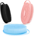 3 Pack Silicone Body Scrubber, Silicone Loofah Soft Exfoliating Body Scrubber by Slergut