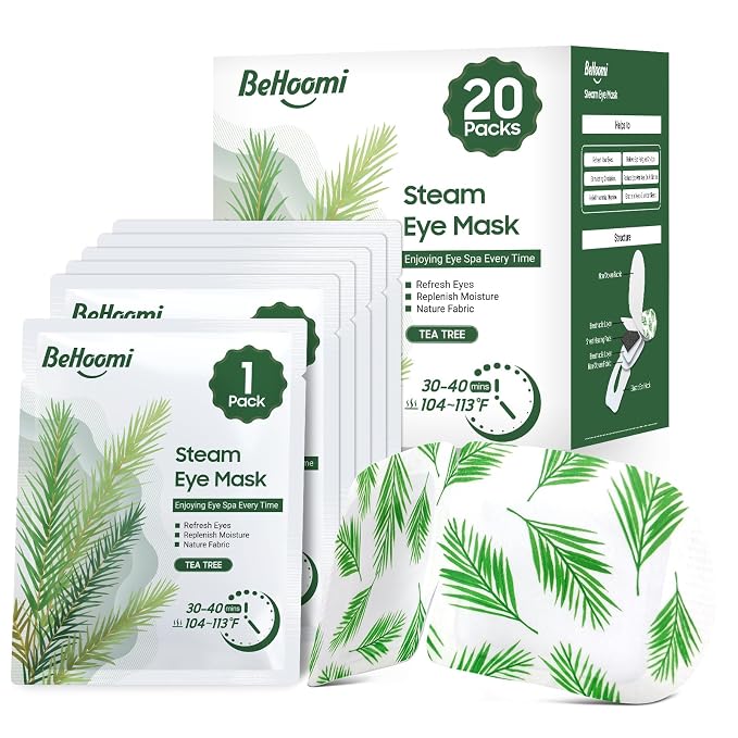 BeHoomi 20Packs Steam Eye Mask, Heated Eye Mask Warm Compress by BeHoomi