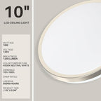 DYMOND LED Ceiling Light Flush Mount 10 Inches Ceiling Light Fixture Dimmable - Image 2