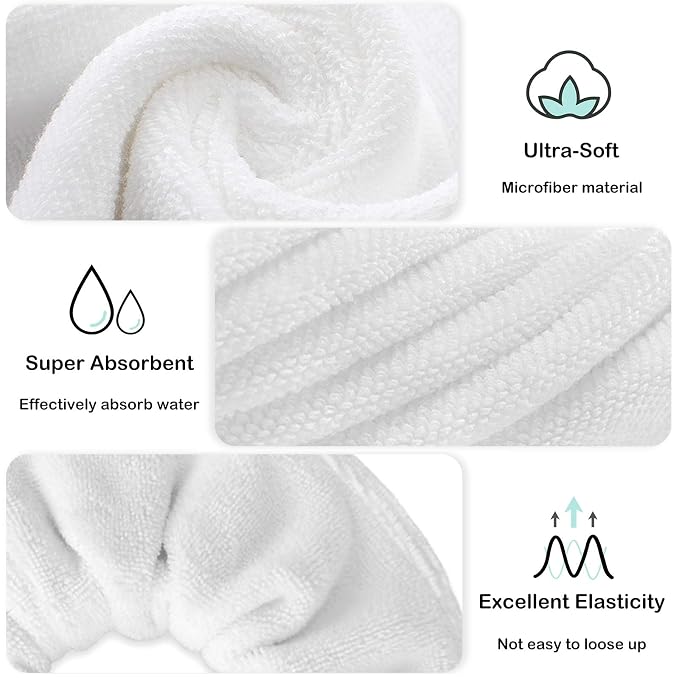 IVARYSS Super Towel Scrunchies for Drying Hair, Absorbent and Soft Microfiber - Image 3