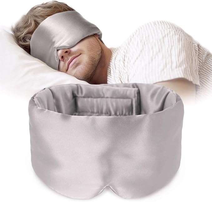 Silk Sleep Mask Soft Pressureless: 100% Mulberry Silk by OLESILK