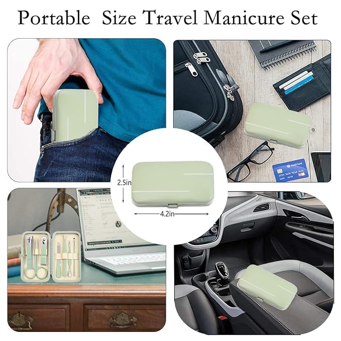 Aceoce Manicure Set Business Gifts Handheld Sized, Nail Clippers Set Tools - Image 4