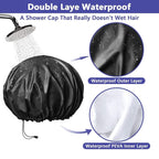 1 PCS Shower Cap, Double Layer & Adjustable Bathing Cap - Image 2