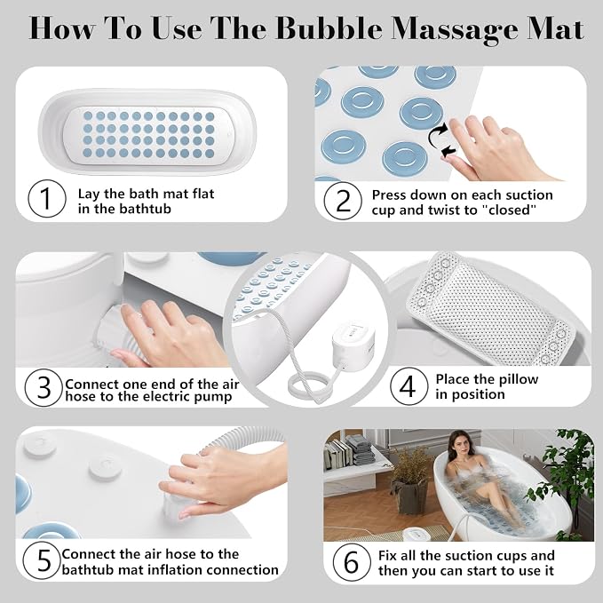 Bubble Bath Mat with Warm Air - Image 6