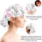 Adjustable Brown Dachshund Dog Blue Surgical Scrub Cap - Image 3