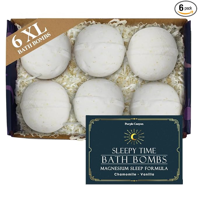 Purple Canyon Bath to Bed Natural Bath Bombs | Relaxing Sleep Support by PurpleCanyon