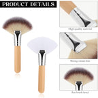 Thinp 4 Pcs Facial Fan Brush, Facial Brushes Esthetician Fan Brushes - Image 2