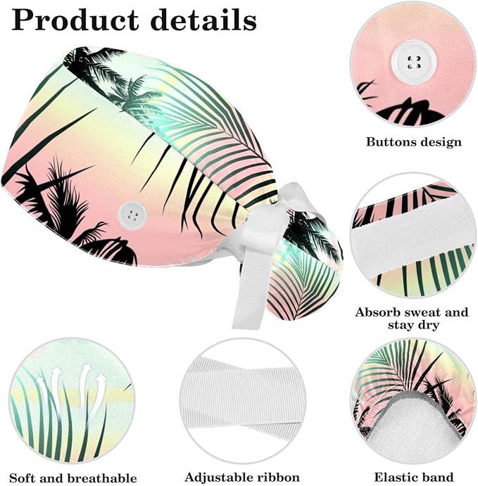 Women's Working Caps with Scrunchies Tarot Pattern Background Lace-Up Hat - Image 4