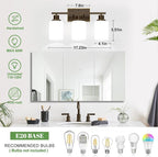 3-Light Bathroom Light Fixtures, Vanity Light - Image 8