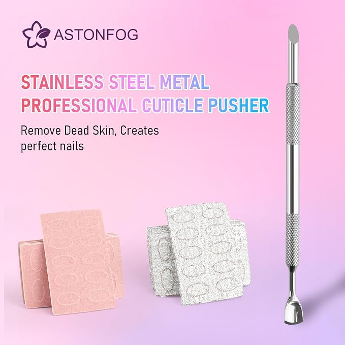 Pre-Treatment Cuticle Pusher, Dual Ended Cuticle Remover Russian Prep Nail - Image 7