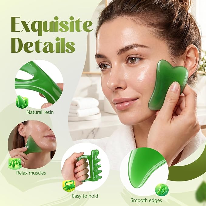 Ceenna 7 Pcs Gua Sha Massage Tools Set - Image 3