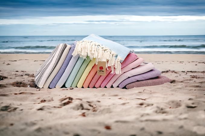 Bazaar Anatolia Turkish Beach Towel – 100% Cotton, Quick Dry, Sand Free Towel - Image 8