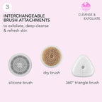 skn by conair Daily Glow Facial Cleansing Brush, All-in-One Facial Brush - Image 3