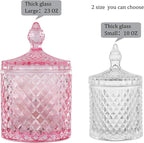 rejomiik 2 Pack Qtip Holder Glass Apothecary Jars - Image 3