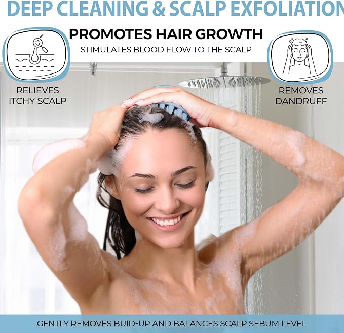 Fiora Naturals Scalp Massager Shampoo Brush - Image 4