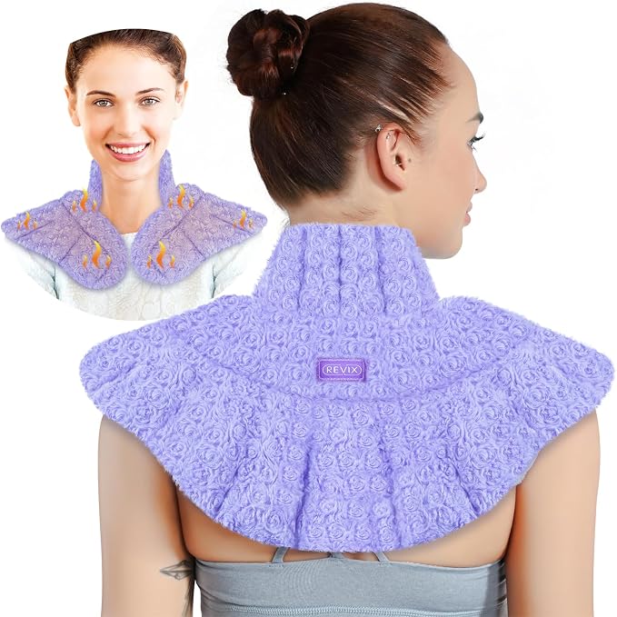 REVIX Microwave Heating Pad for Neck and Shoulders Back, Microwavable Heated by Feelbetterlivebetter