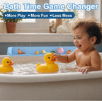 Splash Guard for Bathtub Kids, Longer Silicone Bathtub Water Guard, Toy Tray - Image 6