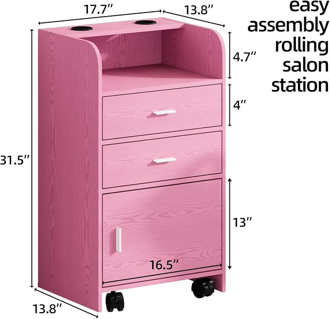 4ever2buy Salon Station for Hair Stylist, Salon Trolley Cart - Image 2