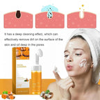 2 Pcs Turmeric Brightening Facial Cleanser, Deep Cleansing Exfoliating Glow - Image 3