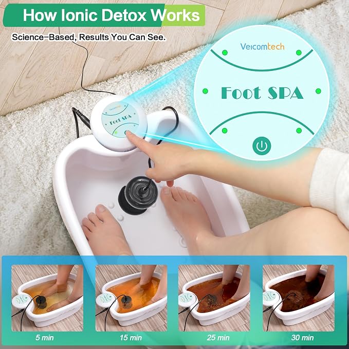 Veicomtech Ionic Foot Bath Detox Machine, Portable Foot Detox Machine - Image 3