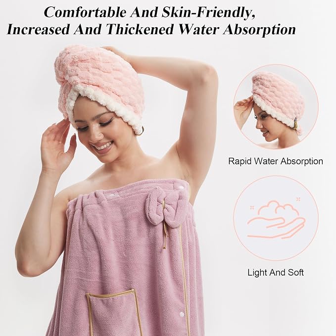 Hair Drying Towels, 19.7x31.5 inch Hair Towels - Image 7