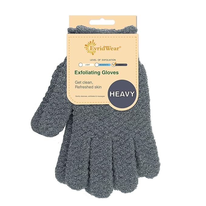Evridwear Exfoliating Dual Texture Bath Gloves by Evridwear