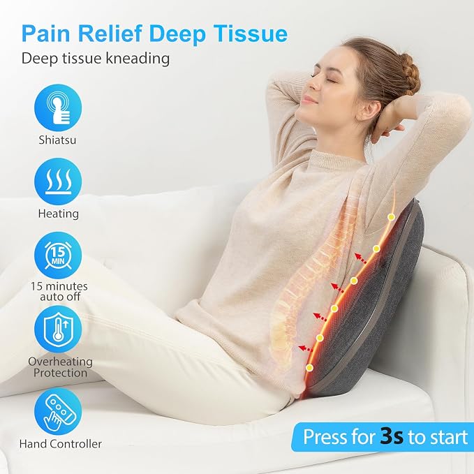 CooCoCo 14"×19" Shiatsu Back Massager - Image 3