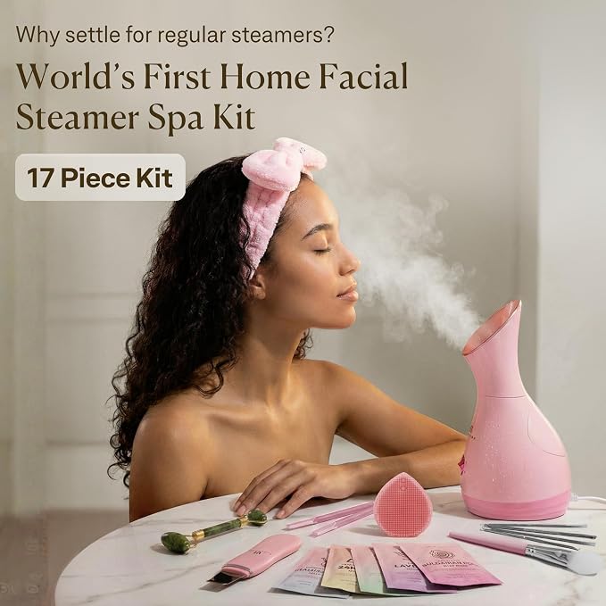 Facial Steamer Spa Kit with Complimentary 17 Skin Care Tools | Face Steamer - Image 2