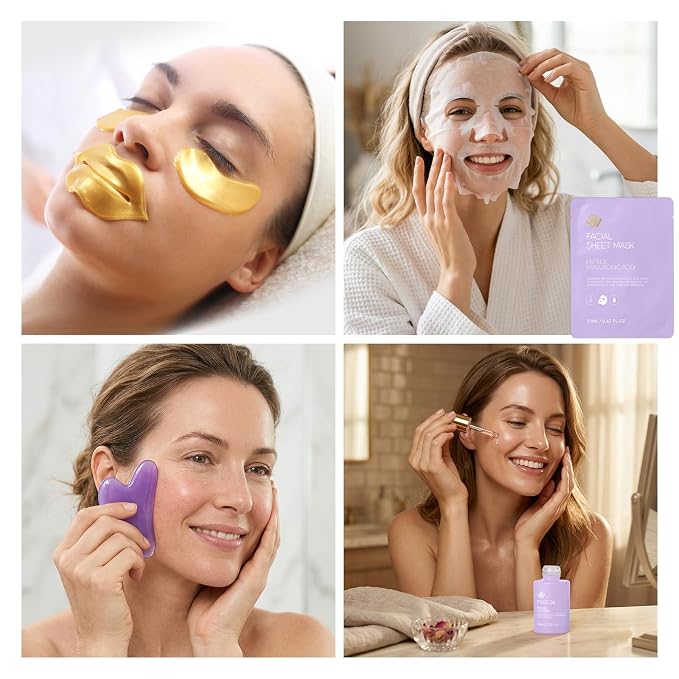 Mothers Day Gifts Basket for Mom, Hydrating Facial Skin Care Set, Home Spa - Image 6