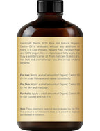 Handcraft Blends Cold-Pressed Organic Castor Oil 4 Fl Oz | Glass Bottle | Lash - Image 2