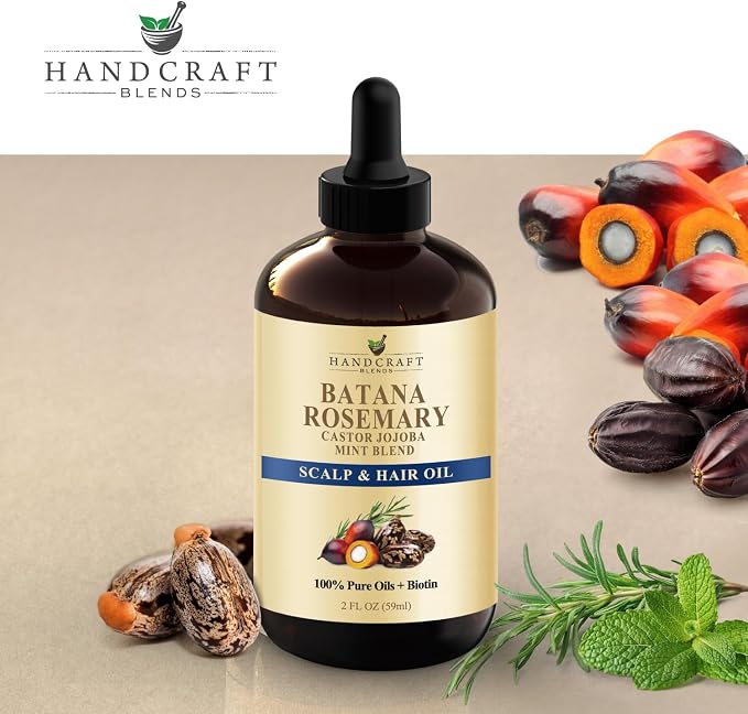 Batana & Rosemary Hair Oil – 2 Fl Oz – Scalp Treatment & Strengthening - Image 4