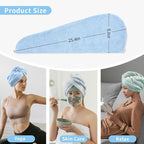 my novel things 3 Pack Microfiber Hair Towel Wrap - Image 7