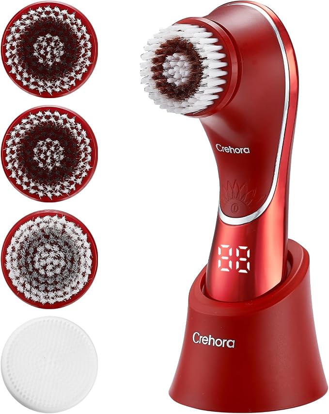 Facial Cleansing Brush, Electric Face Scrubber, Facial Cleansing Brush by Crehora