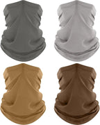 ROXUN 4 Pack Neck Gaiter, Cooling Breathable Face Mask UV Protection Scarf by Roxun