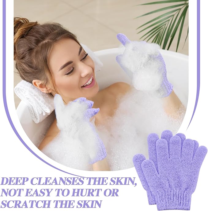 Ramede 30 Pair Exfoliating Glove Double Sided Exfoliating Bath Gloves Pack - Image 3
