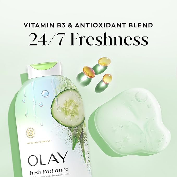 Olay Body Wash for Women, Fresh Radiance, 24/7 Skin-Loving Freshness, Visibly - Image 3
