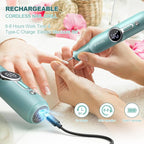 Nail Drill Kit, Cordless Electric Nail Drill Professional Kit 20000rpm Electric - Image 2