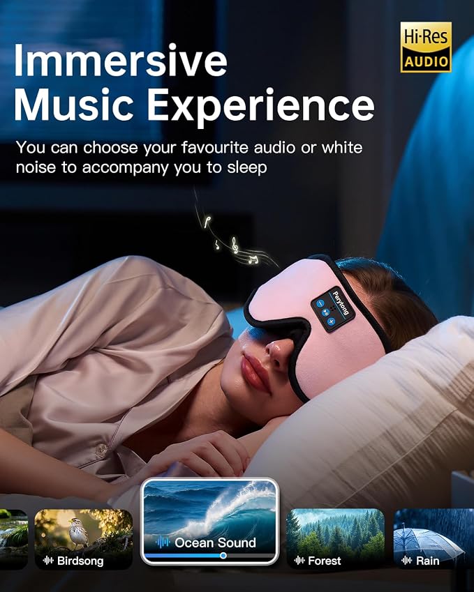 Sleep Mask with Bluetooth 5.4 Headphones, Wireless Music Sleep Eye Mask - Image 5