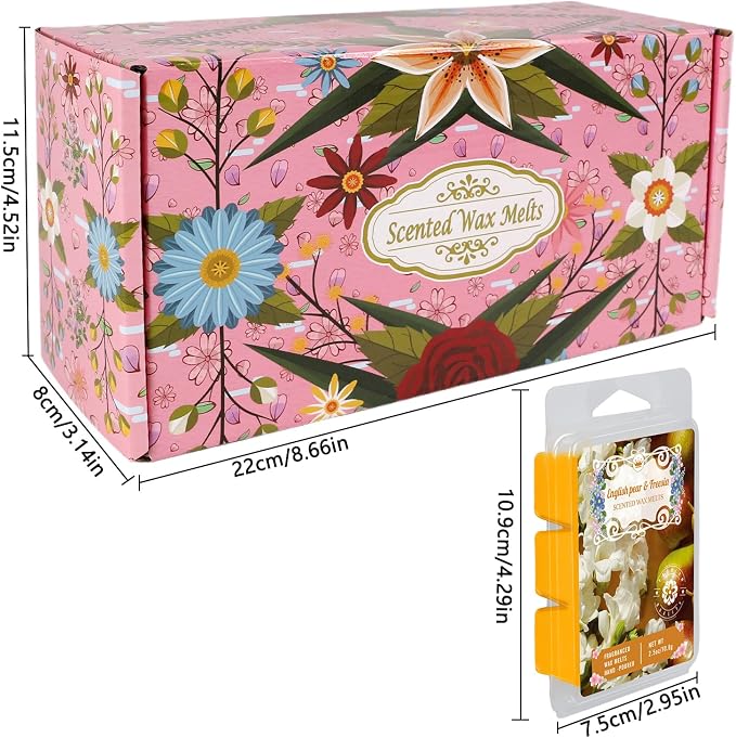 8 Natural Soy Wax fire-Free Aromatherapy Cube Gift Box, containing 8 Kinds of - Image 3