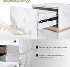 BarberPub Marble Patterned Salon SPA Cabinet, Storage Barber Organizer - Image 5