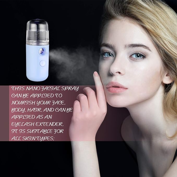 Honoson 2 Pack Nano Facial Mister Spray Bottle Handheld Humidifier Portable - Image 6